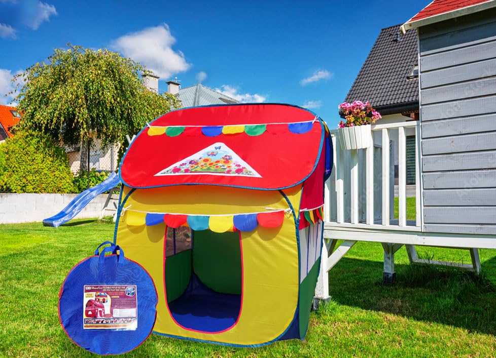 Image of Homecute Foldable Pop Up Hut Type Kids Toys Play Tent House for Boys and Girls (Medium Size Multi Colour)