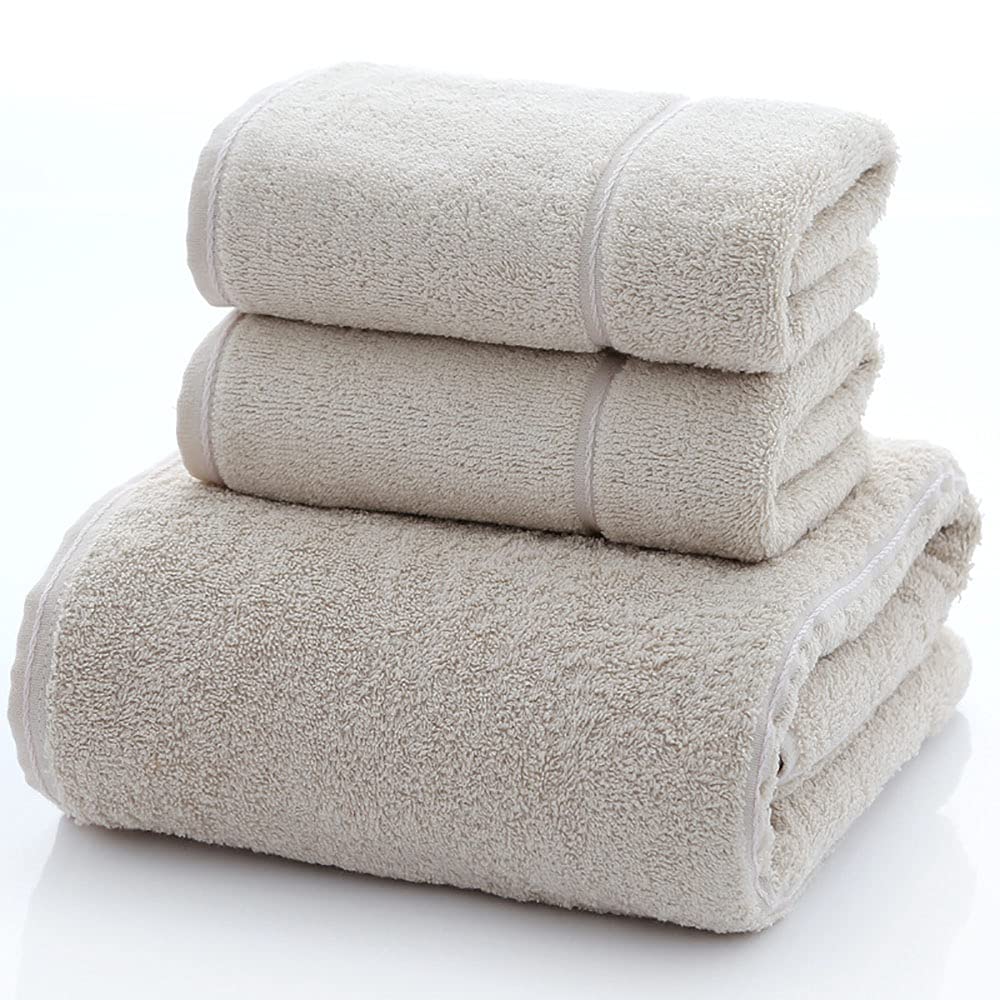Set de serviette de bain haut de gamme blanc 3 pièces pour salle de bain raffinée
