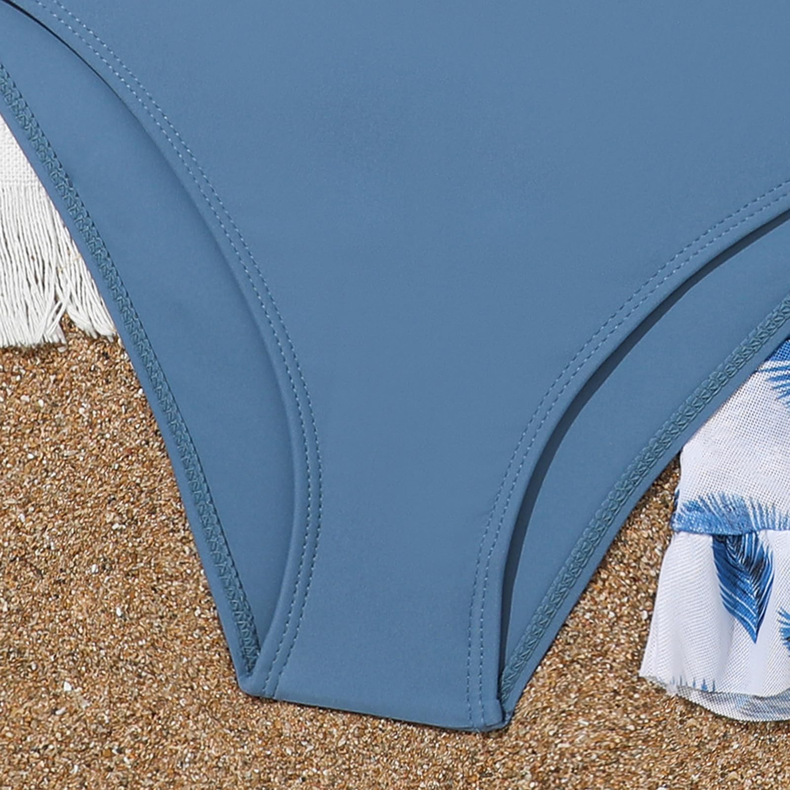 Bañador de 3 piezas para niñas, bonito juego de bikini con estampado floral