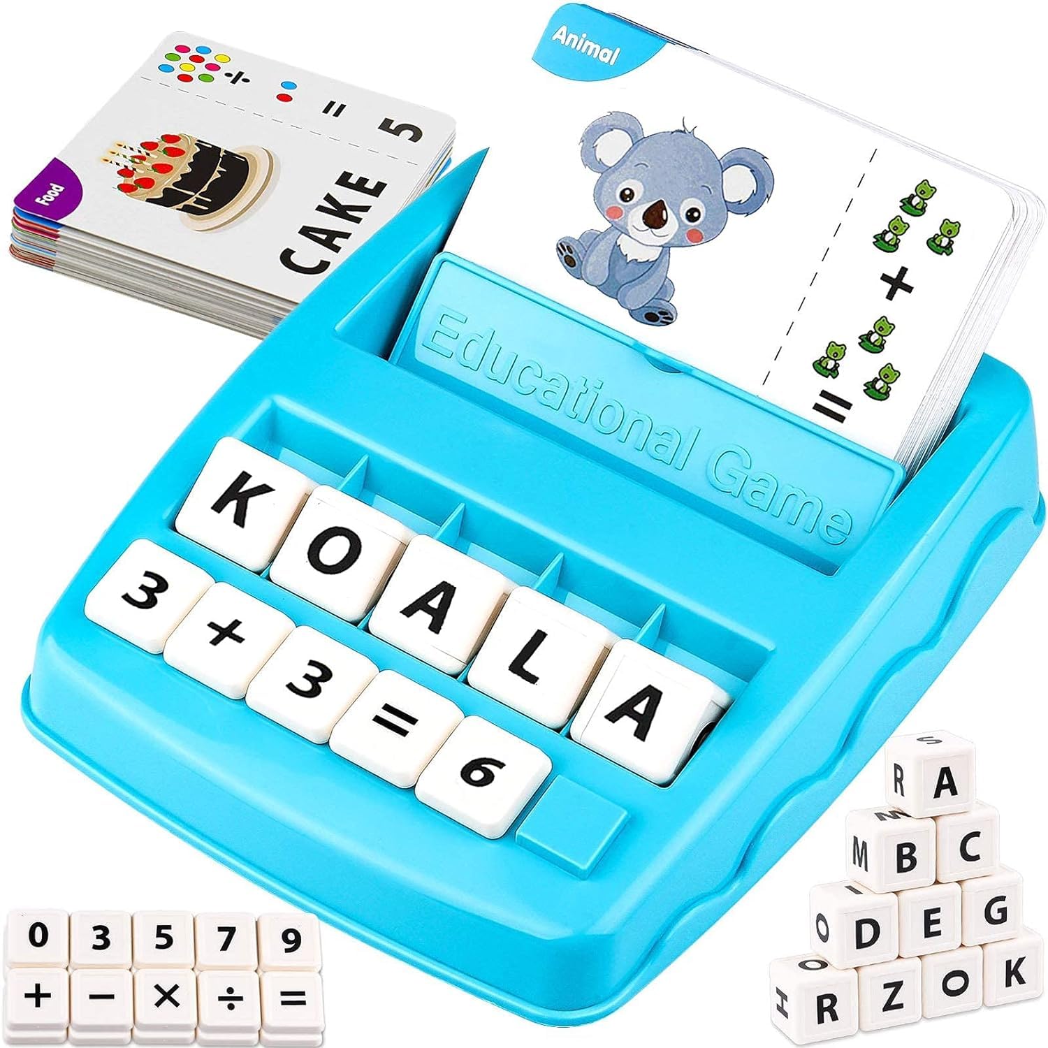 PLUSPOINT Educational Game of Learning Words with Flash Cards 2 in 1 Matching Letter and Number Games for Boys and Girls Sight Words Recognition Kindergarten Teaching Tools Preschool 3 to 8 Years Old