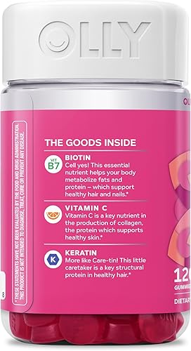 Miniatura 2 de OLLY Undeniable Beauty Gummy, para cabello saludable, piel y uñas, biotina, vitaminas C y E, queratina, suplemento masticable, sabor pomelo,