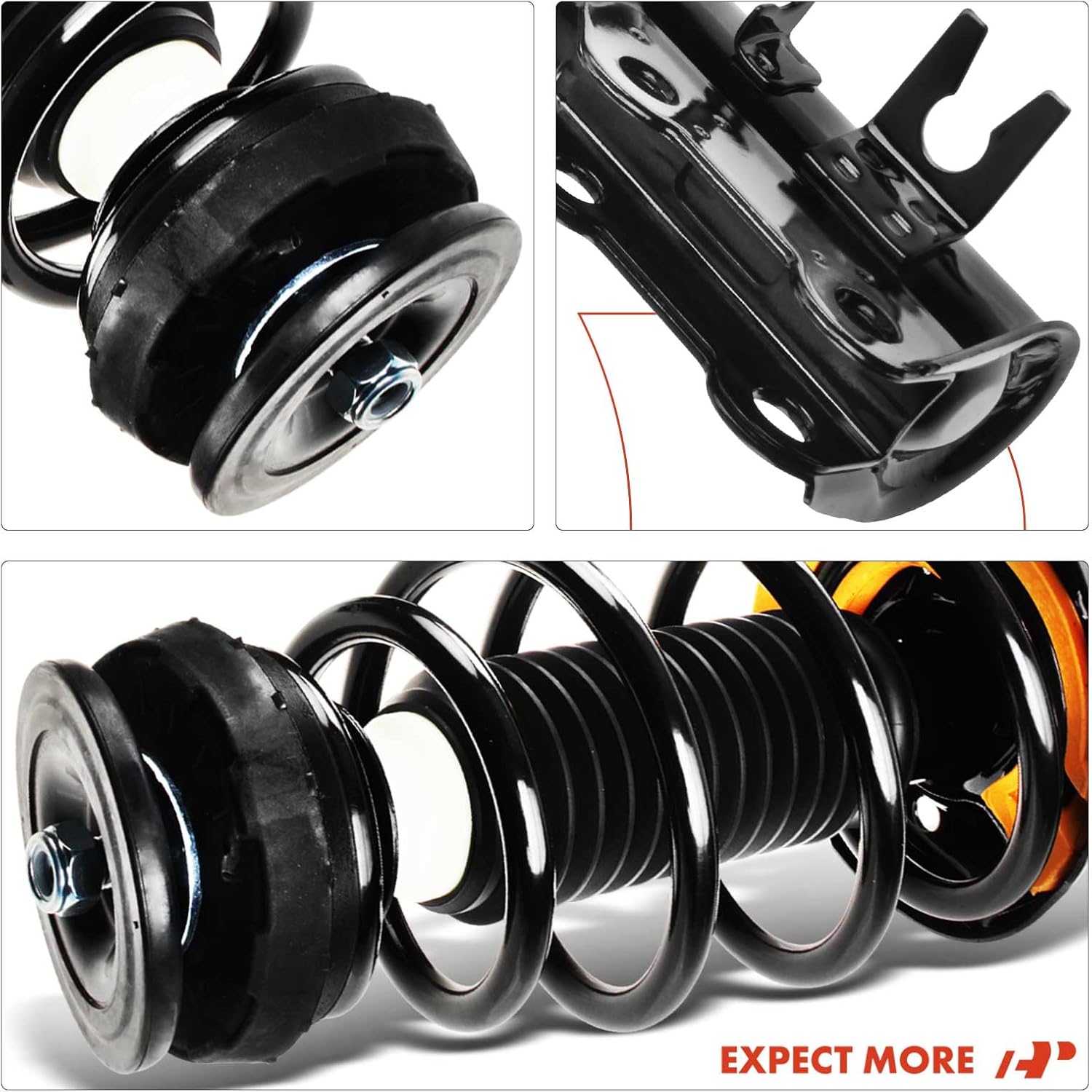 A-Premium Front Struts Compatible with Chevrolet Sonic [RS] 2013-2016 - 2x Replacement Suspension Complete Strut Assembly Shock with Coil Spring