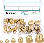 150PCS 6 Sizes Cap Nuts Assortment Kits M3 M4 M5 M6 M8 M10 Dome Head Hex Cap Nuts Hardware Nuts Hexagon Cap Nuts for Motorcycles Bicycle Furniture Screws Threaded Rods