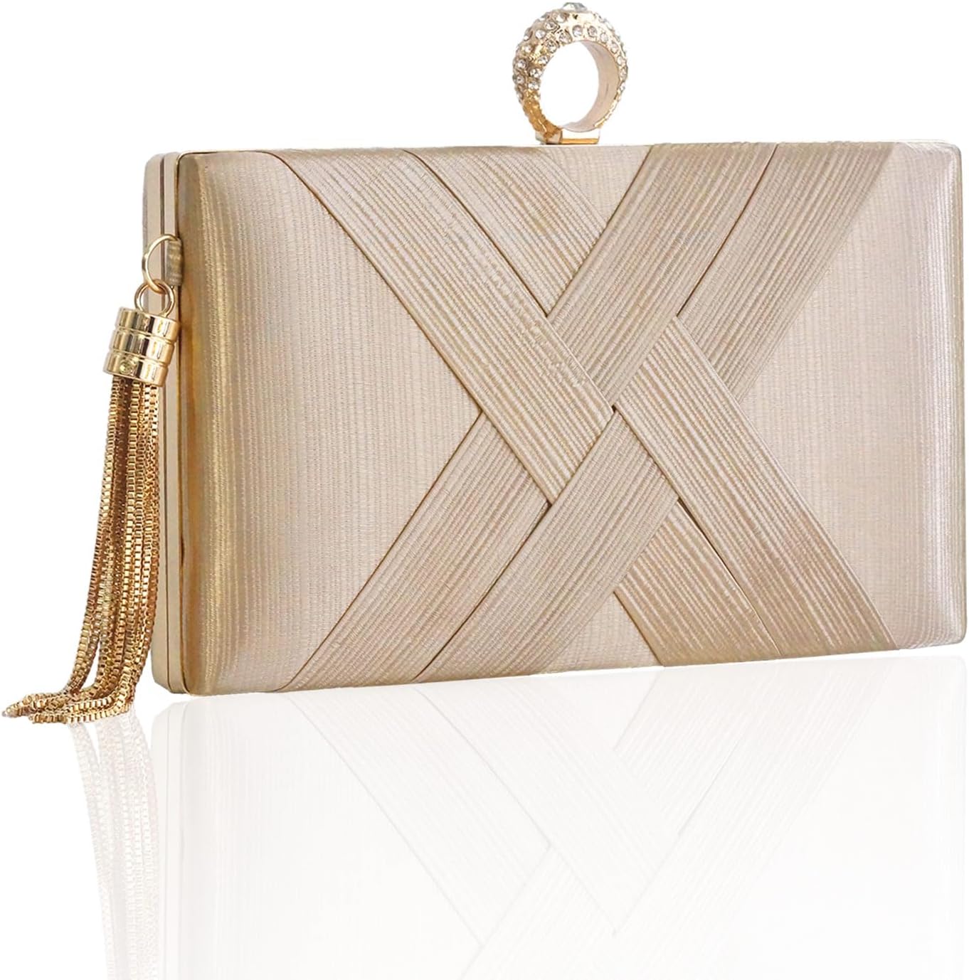 Clutch Purses for Women Tassel Evening Clutch bag Sparkly Diamond Crossbody Shoulder Bag For Wedding Night out Party