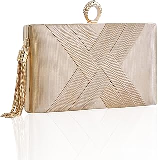 XINGSHUNFU Clutch Purses for Women Tassel Evening Clutch bag Sparkly Diamond Crossbody Shoulder Bag For Wedding Night out Party