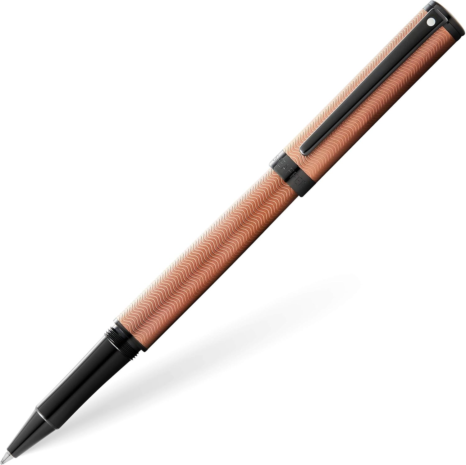 Sheaffer Intensity Engraved Bronze PVD w/Polished Black Appointments Rollerball Pen