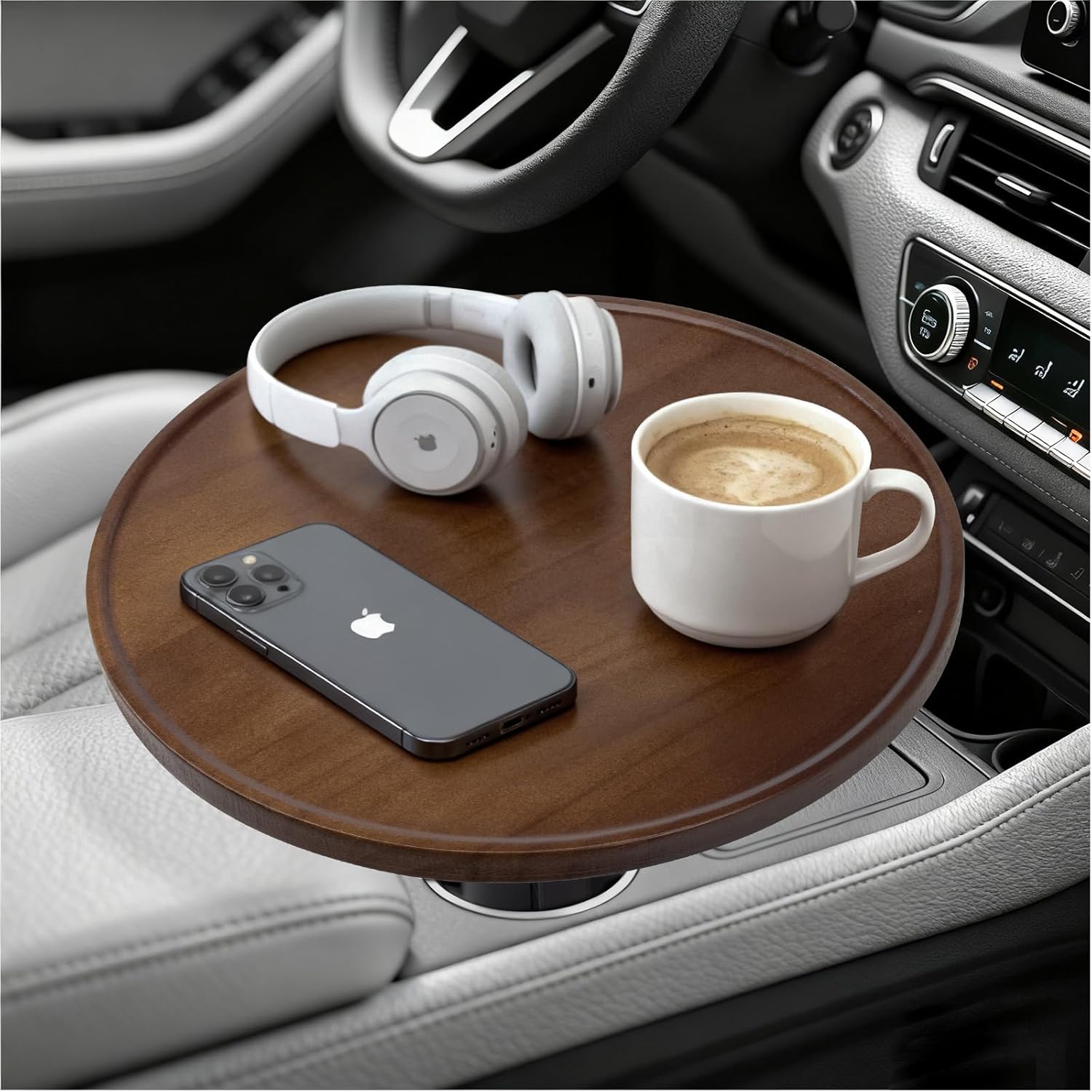 Car Table, Car Desk for Laptop & car Trays for Eating, Car Cup Holder Tray for Road Trip, Car seat Tray, Compatible with Tesla Model Y/3/S, Ford F150/Explorer/Maverick & Most Vehicles