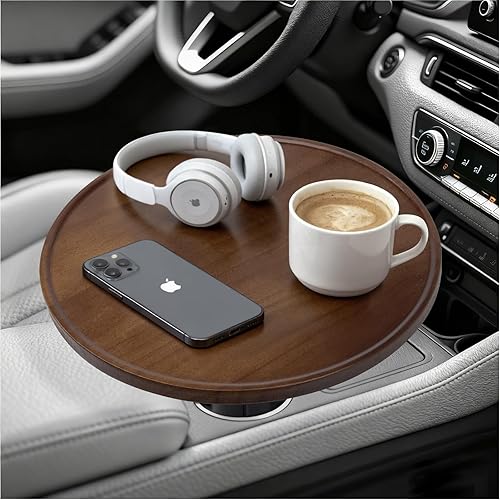 Miniatura 1 de Mesa de automóvil, escritorio para laptop y bandejas de automóvil para comer, bandeja para portavasos de automóvil para viajes por carretera,