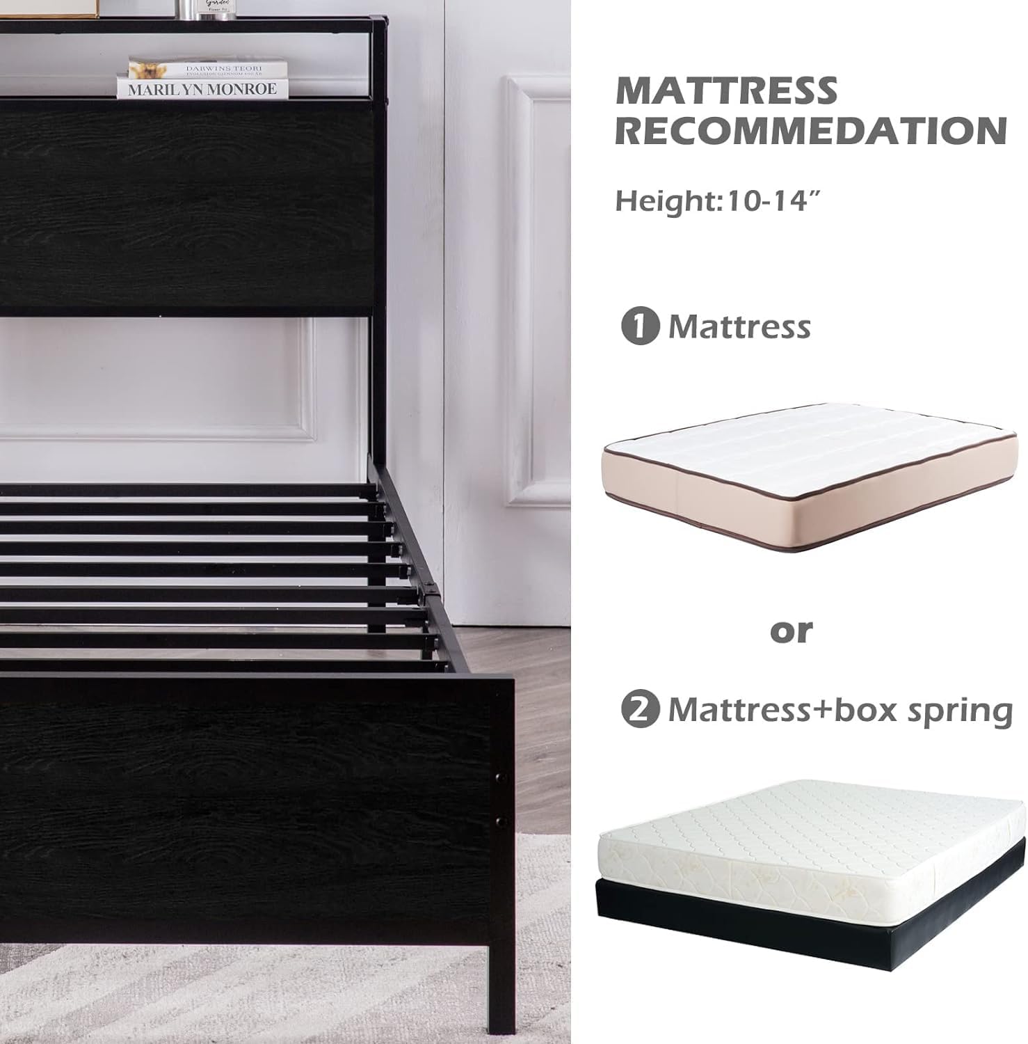 Mattress recommendation for the GAZHOME Twin Bed Frame