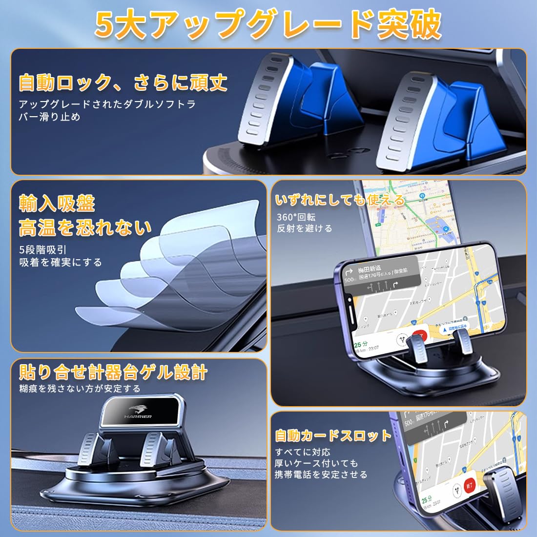 Amazon.co.jp: 【2025推奨&昇級版】車載スマホホルダー【新型ハリア