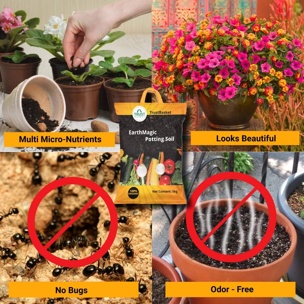 TrustBasket Enriched Premium Organic Earth Magic Potting