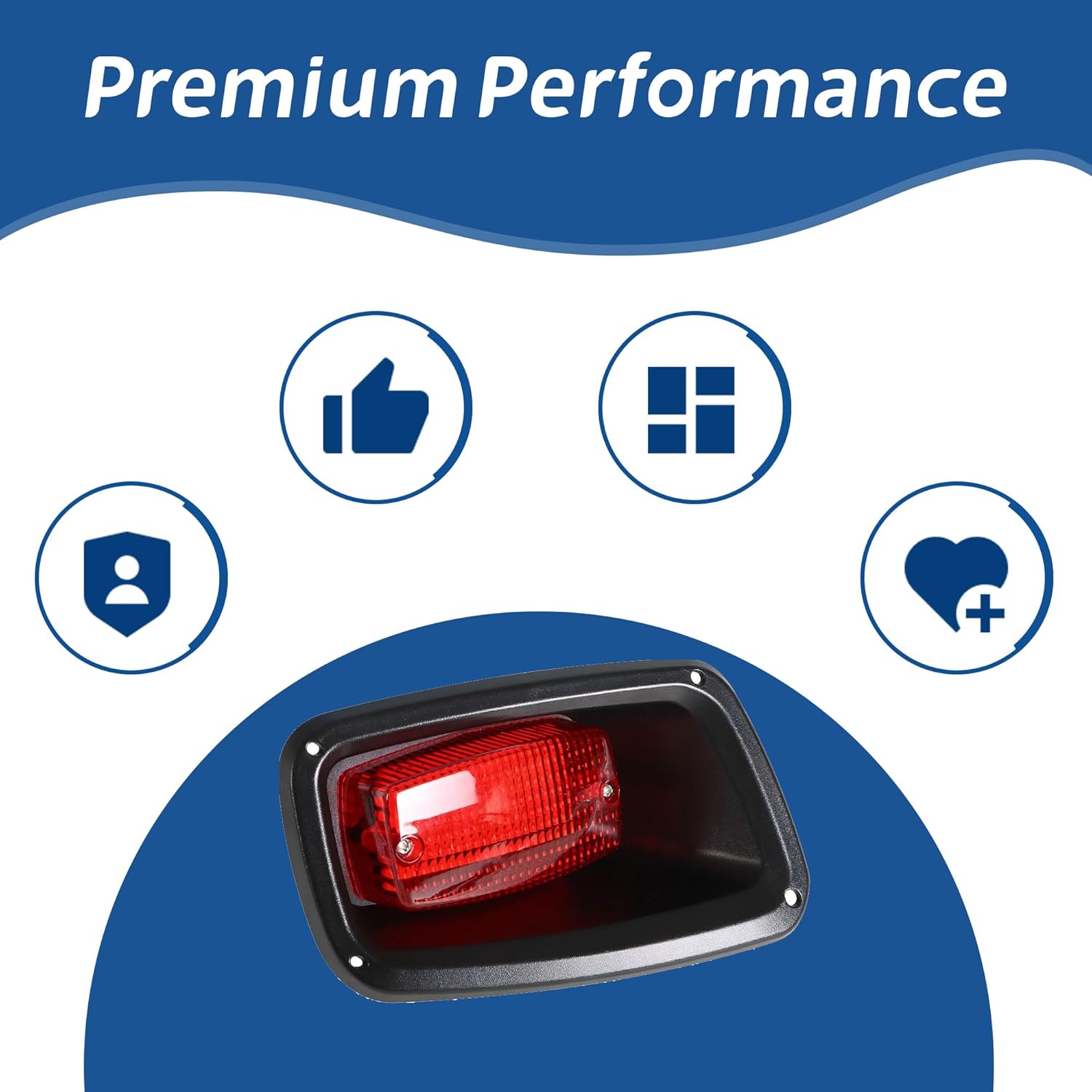 WFLNHB Rear Tail Light (2 Taillights) Replacement for EZGO TXT Golf Cart 1996-2014