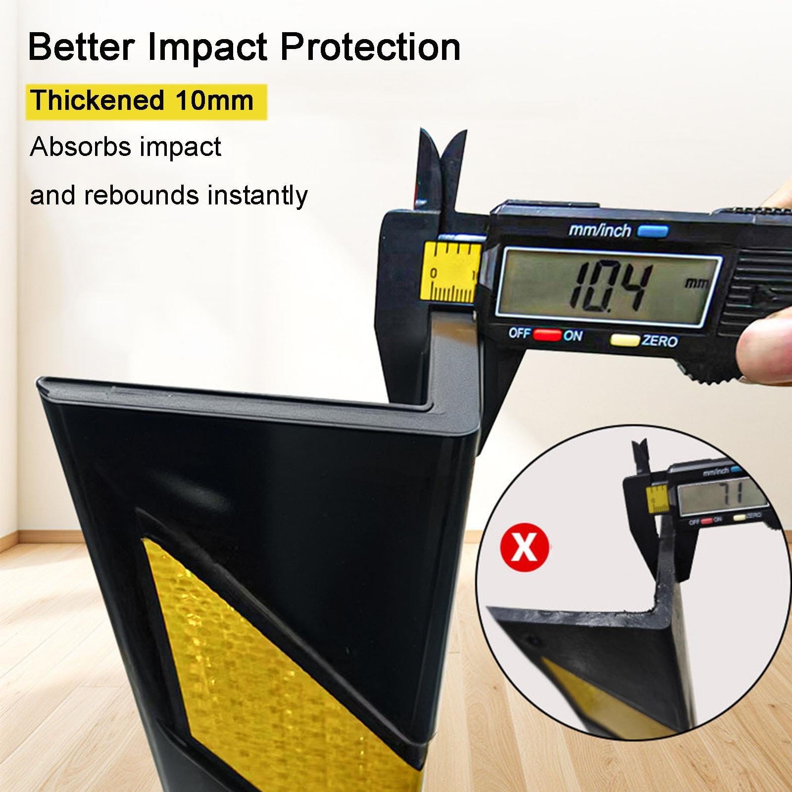 Protection Angle Mur en Forme de L, Caoutchouc, 1m Protege Coin