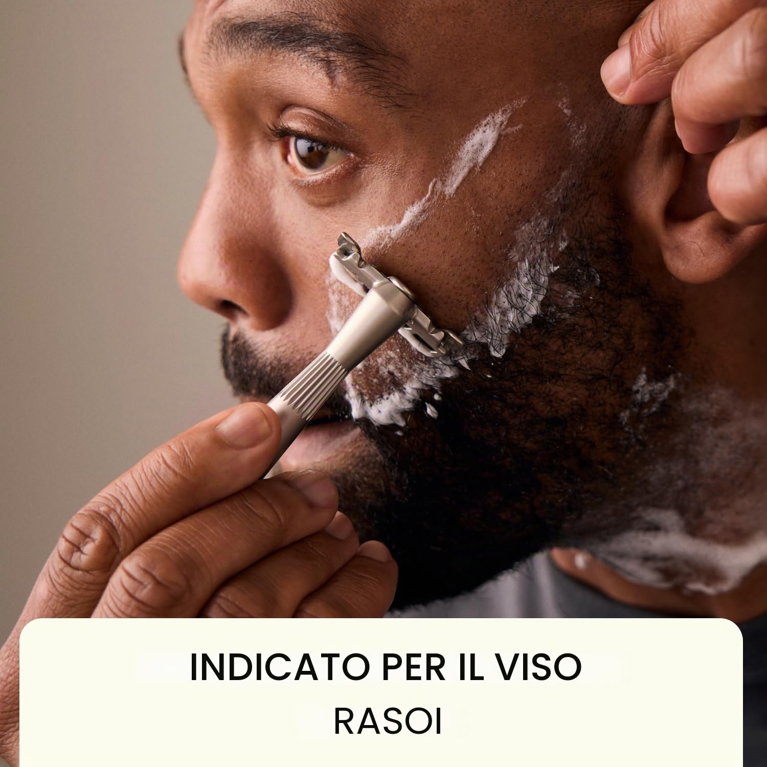 Leaf Shave - | Il set di coltelli Thorn, cromato: set regalo include 1 coltello Thorn, 1 porta coltelli Thorn abbinato, 1