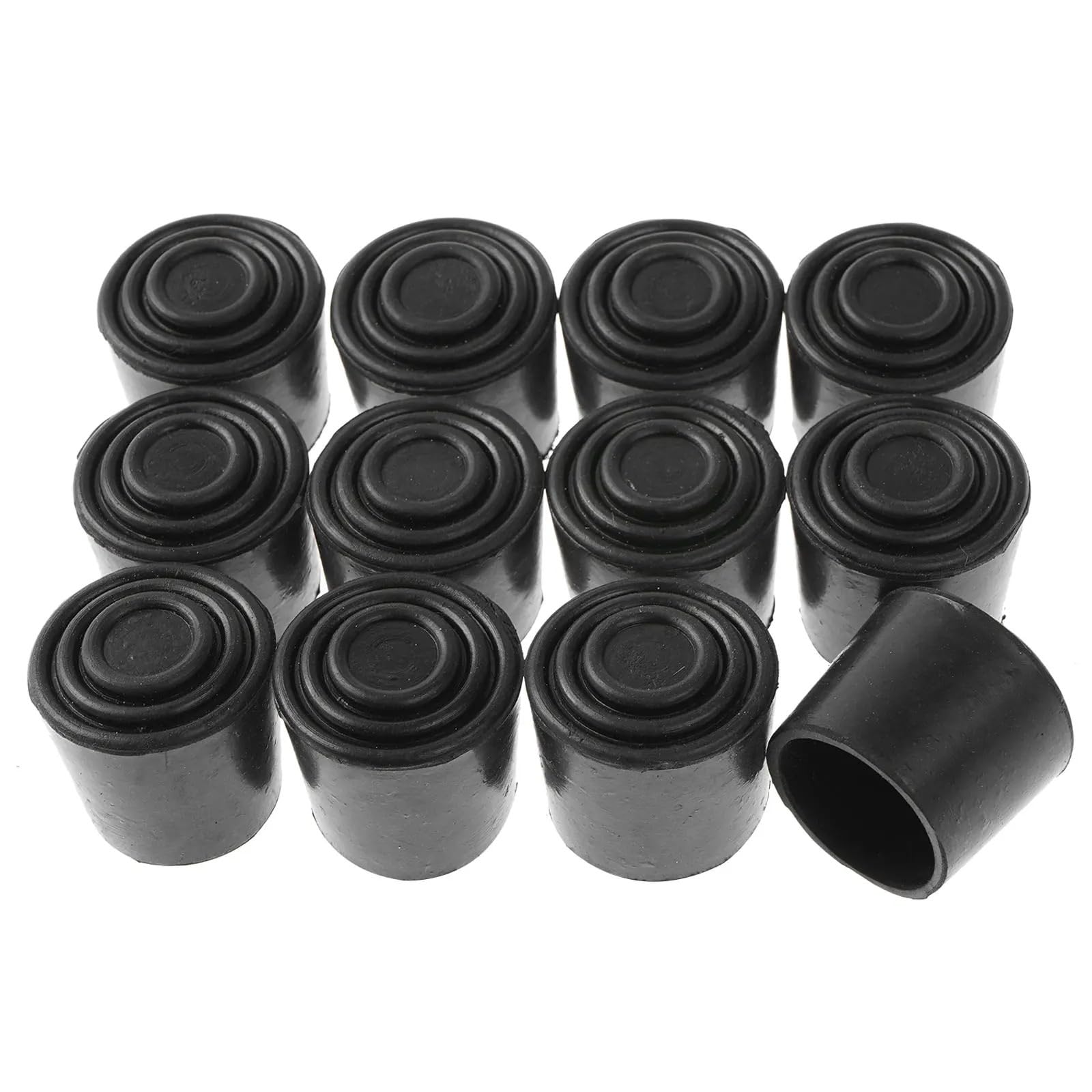 Lot de 12 pieds de chaise en caoutchouc C pour protection de sol antidérapants pour bureau, maison, table résistante aux rayures, facile à installer