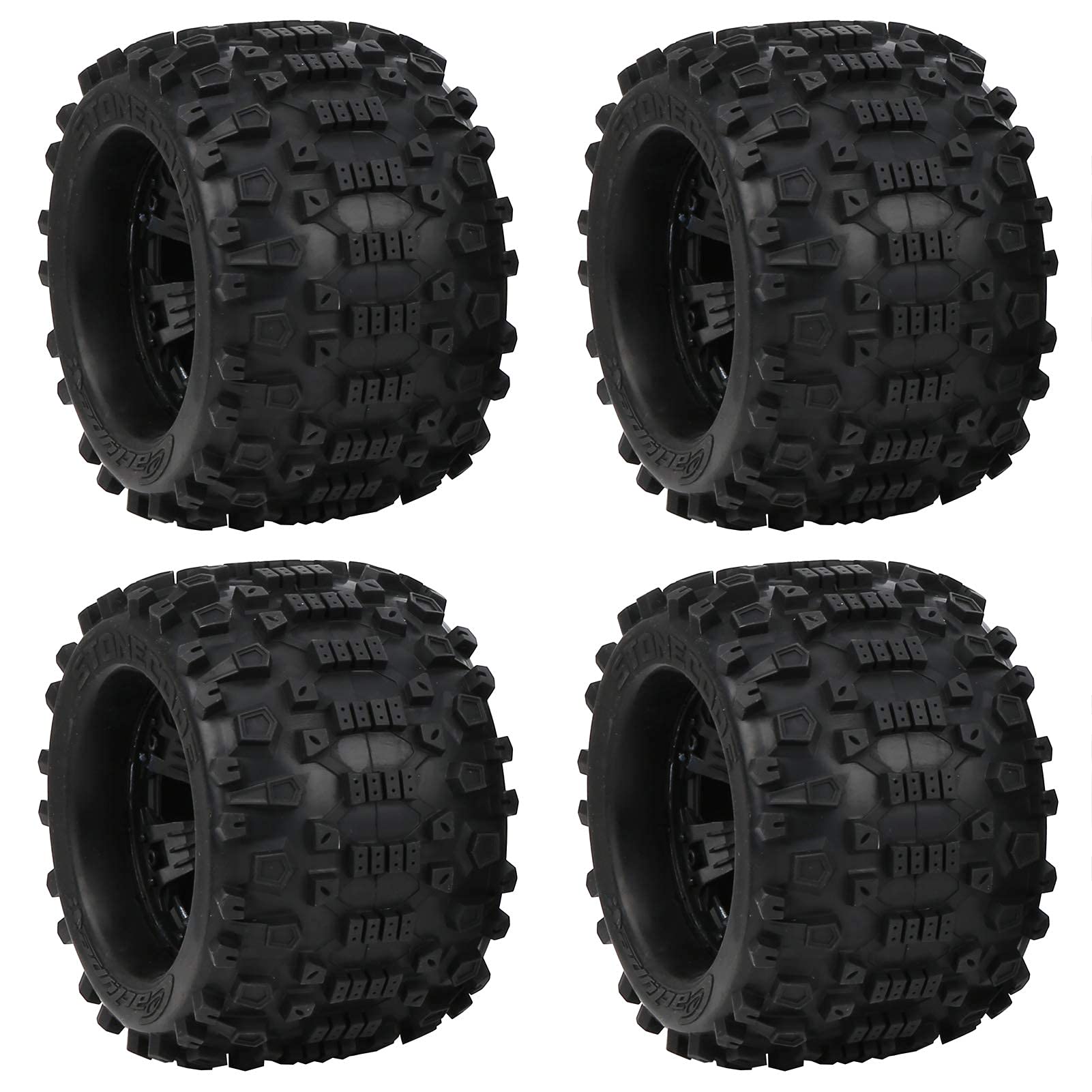 VGEBY RC Reifen, 4 Stück RC Wheels Ersatz für 1/8 RC Crawler Reifen, 170x103mm, Outdoor, Sand, Fels Gelände, Modelleauto Rennen