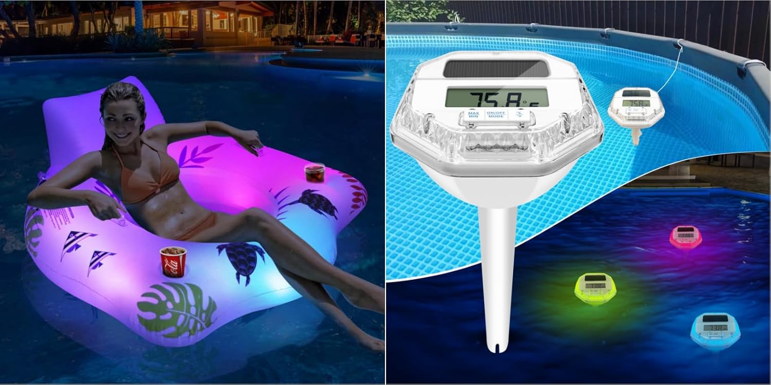 Solar Light Up Pool Floats with Lights & Solar Pool