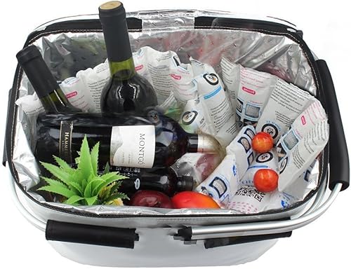 Miniatura 2 de Paquetes fríos de hielo seco para envío de alimentos congelados, hojas de bolsas de hielo congeladas para enfriadores de 14 x 13 pulgadas, paquetes