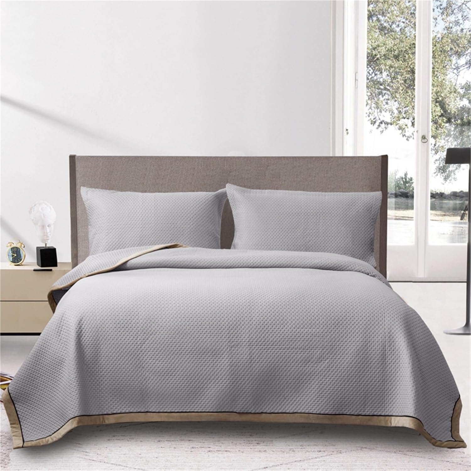 Bedspread 3 Piece,Oversized Bedspread, Soft Lightweight Coverlet