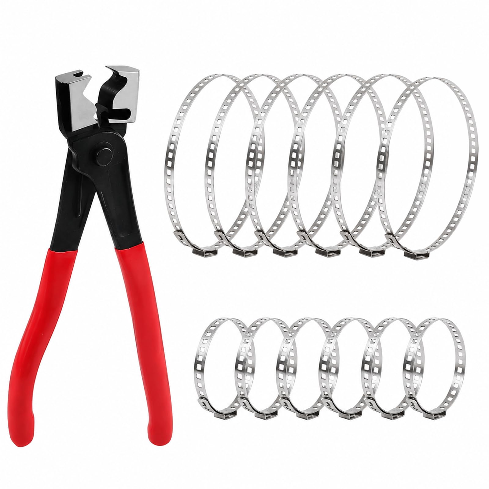 13 Pcs Cv Boot Clips, Heavy Duty Multi-Purpose Hose Clip Pliers for Keeps Your Vehicle Smooth and Axles Rotating Correctly, Adjustable Cv Boot Clamp Pliers for Most Cars