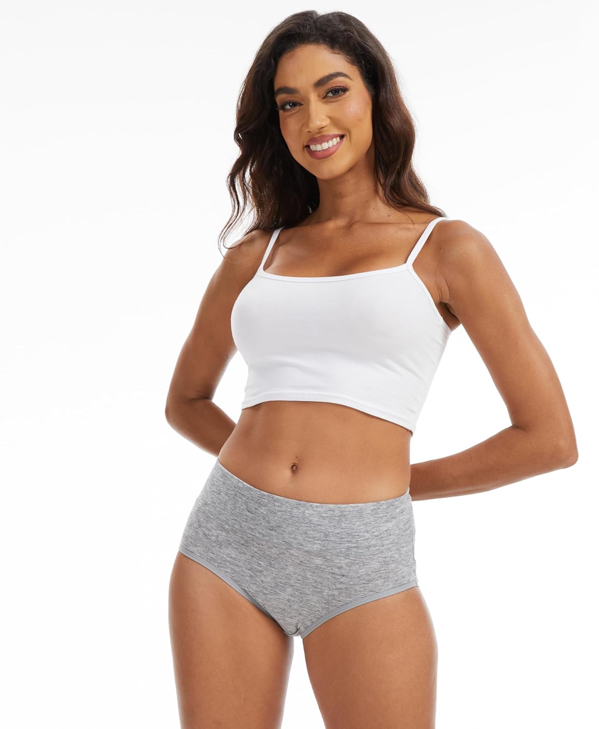 Merino Wool Womens High Waisted Underwear,Breathable Wool Panties,Moisture Wicking Wooly Briefs for Ladie 3 Pack - Image 2