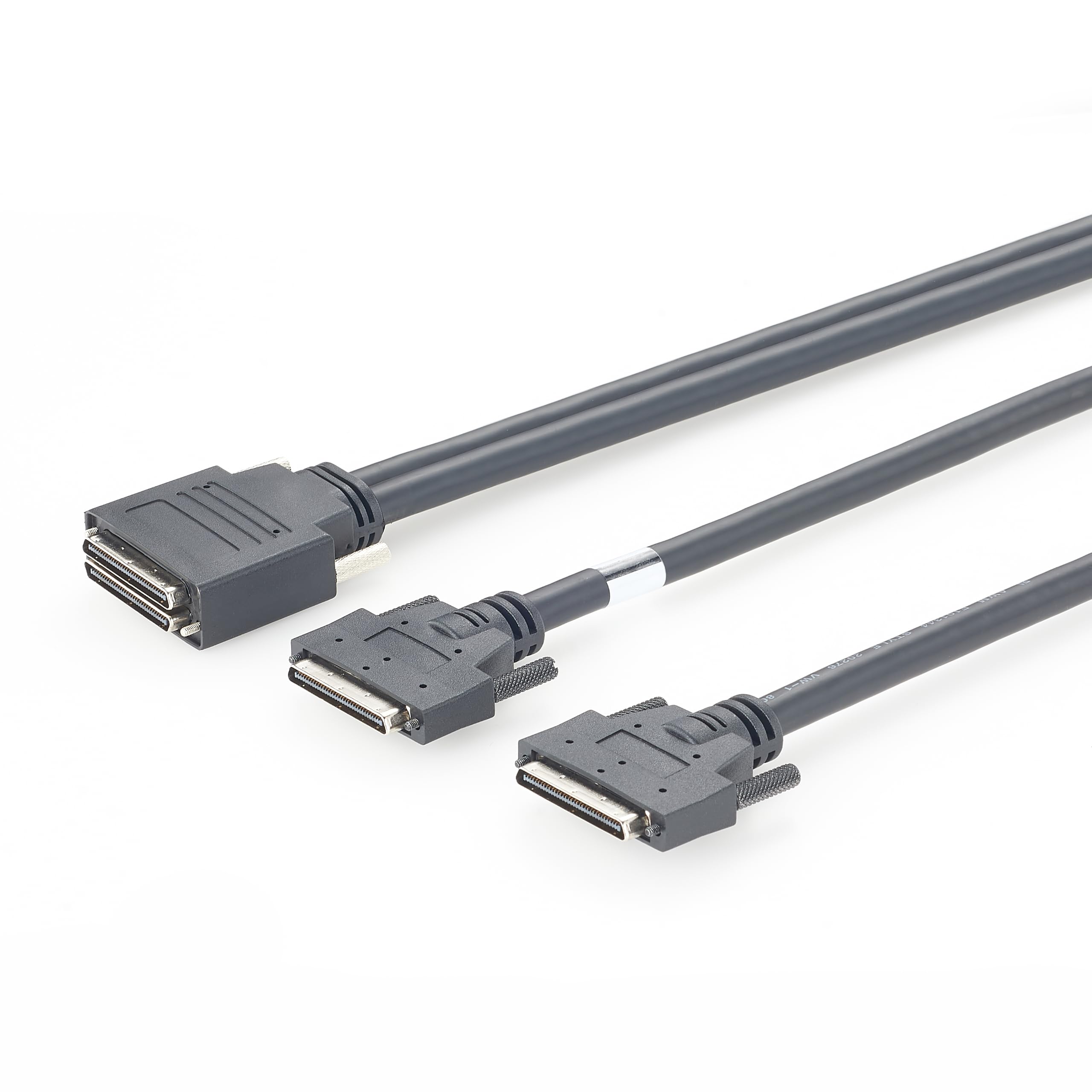 Câble mini SCSI 2S 68 broches mâle vers 2 x VHDCI 68 broches mâles 1,5 m, câble de données blindé 30 AWG 34P SCSI pour PC industriel, appareils de stockage et systèmes de test
