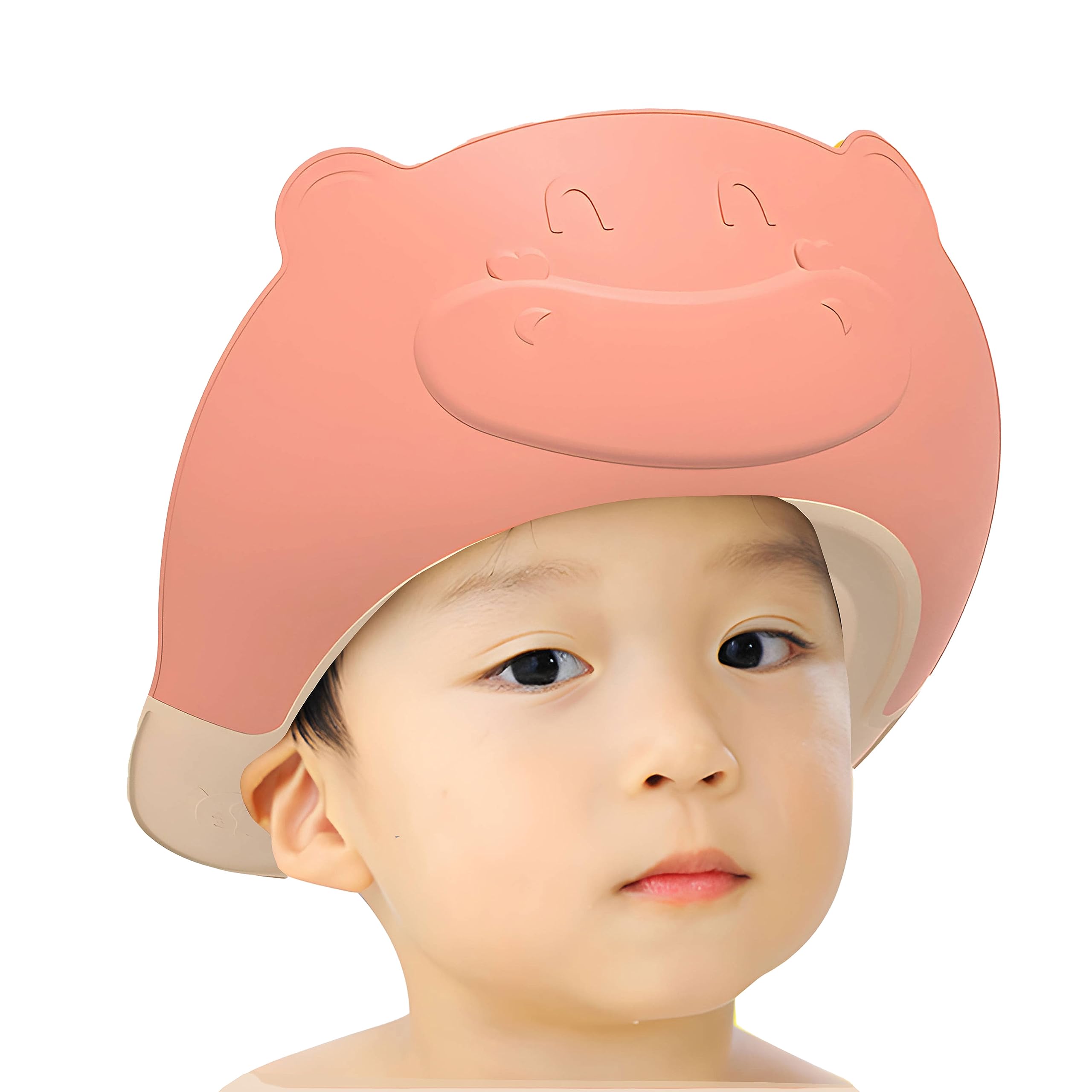 Bembika Baby Shower Cap for Washing Hair, Soft Bathing Baby Shower Cap for Eye Protection and Hair Wash Adjustable Reusable, Waterproof, and Comfortable for Babies � (Bear Pink)-image-13