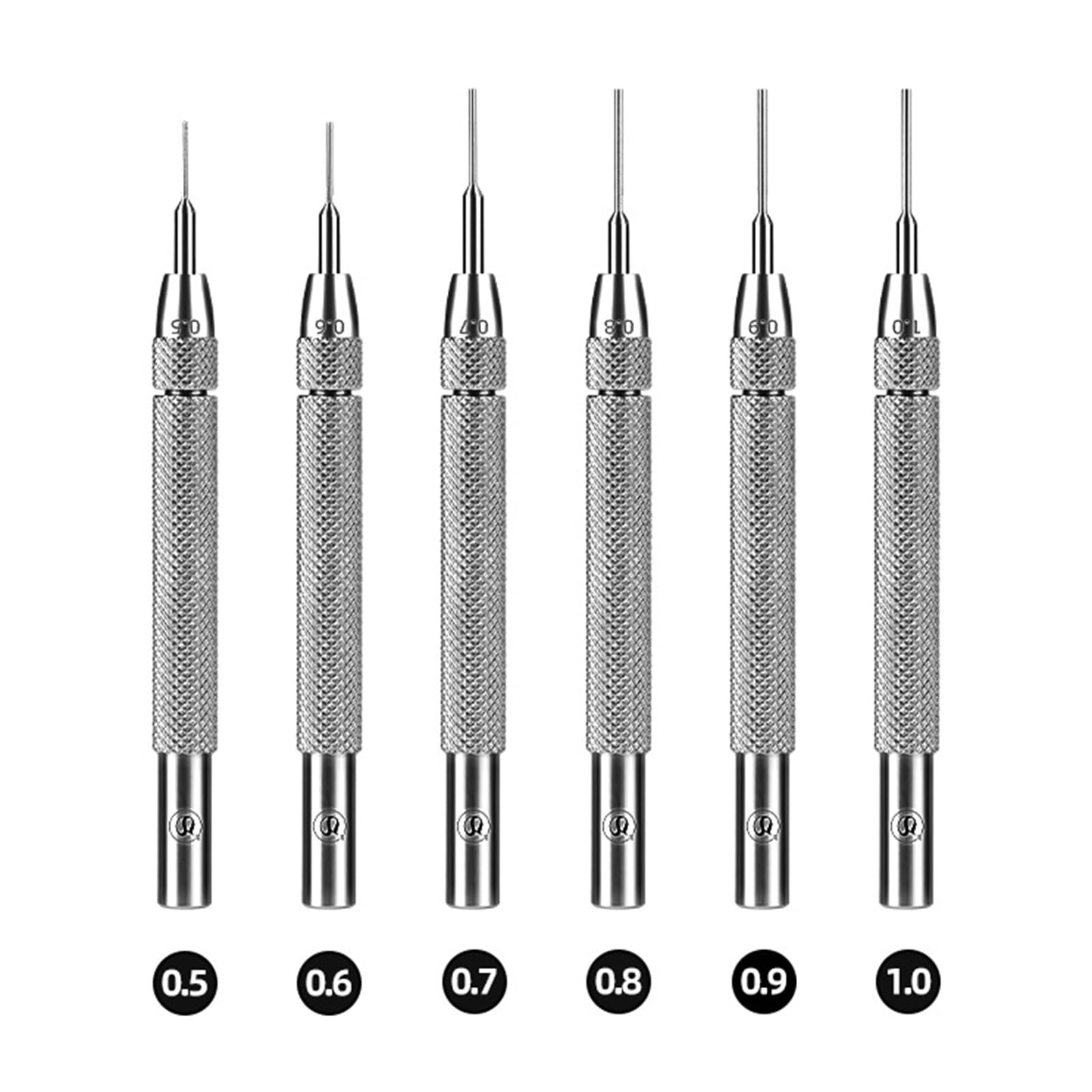 Lot de 6 outils de retrait de maillons de montre en acier inoxydable pour réparation professionnelle et ajustement de bracelet