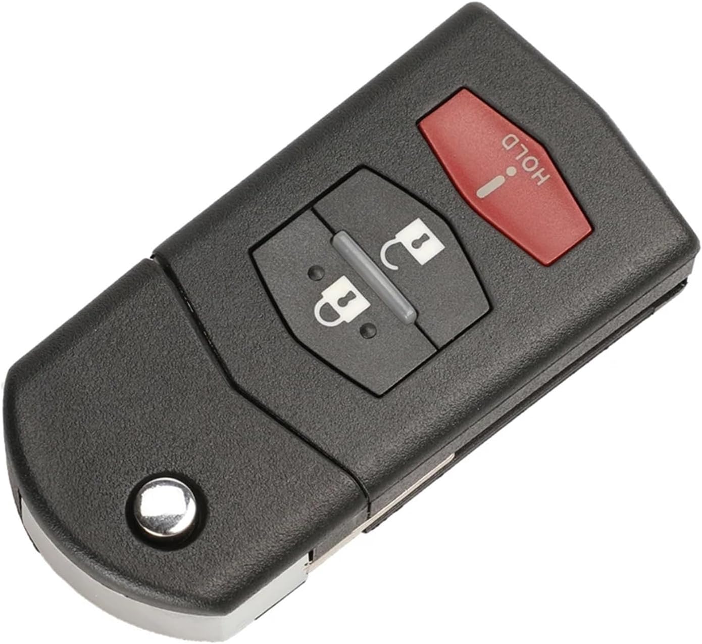 10pcs/lot 3/4 Flip Folding Key Shell Car Case Fob Cover Compatible with Mazda 3 5 6 CX5 CX7 CX9 RX8(3 Buttons)