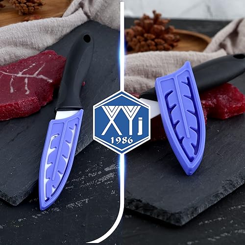 Vista 49 de XYJ Juego de 2 fundas de cuchillo de seguridad para cuchillos, protector de borde, funda universal para cuchillos, chef, cuchillo de cerámica