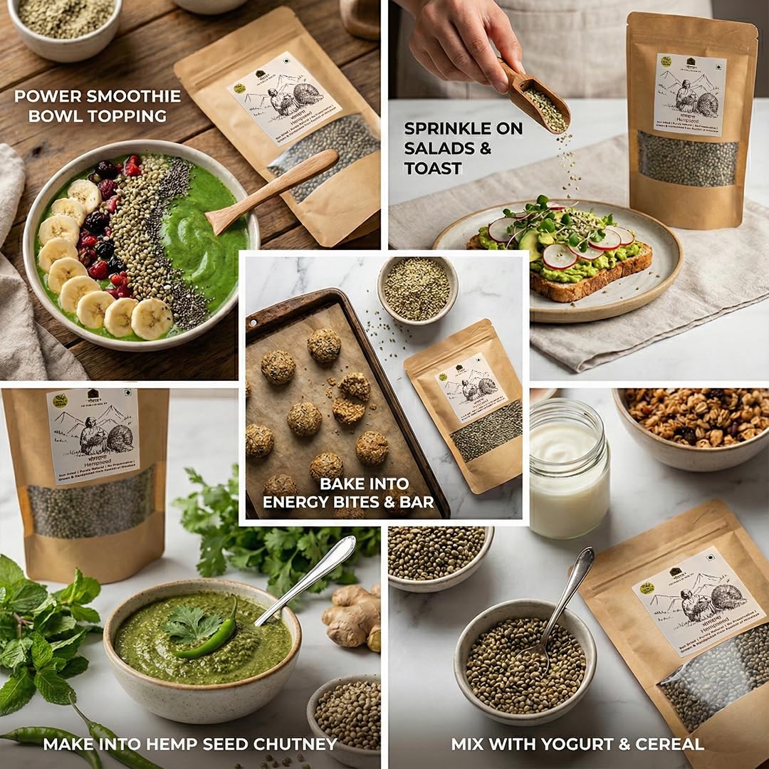 Gauraaj Hempseed (Bhangdana) – 200 Gm | Natural Superfood | High in Protein & Fiber | No Preservatives or Chemicals | Pahadi Hemp Seeds (Pack Of 2) - Image 3 thumbnail
