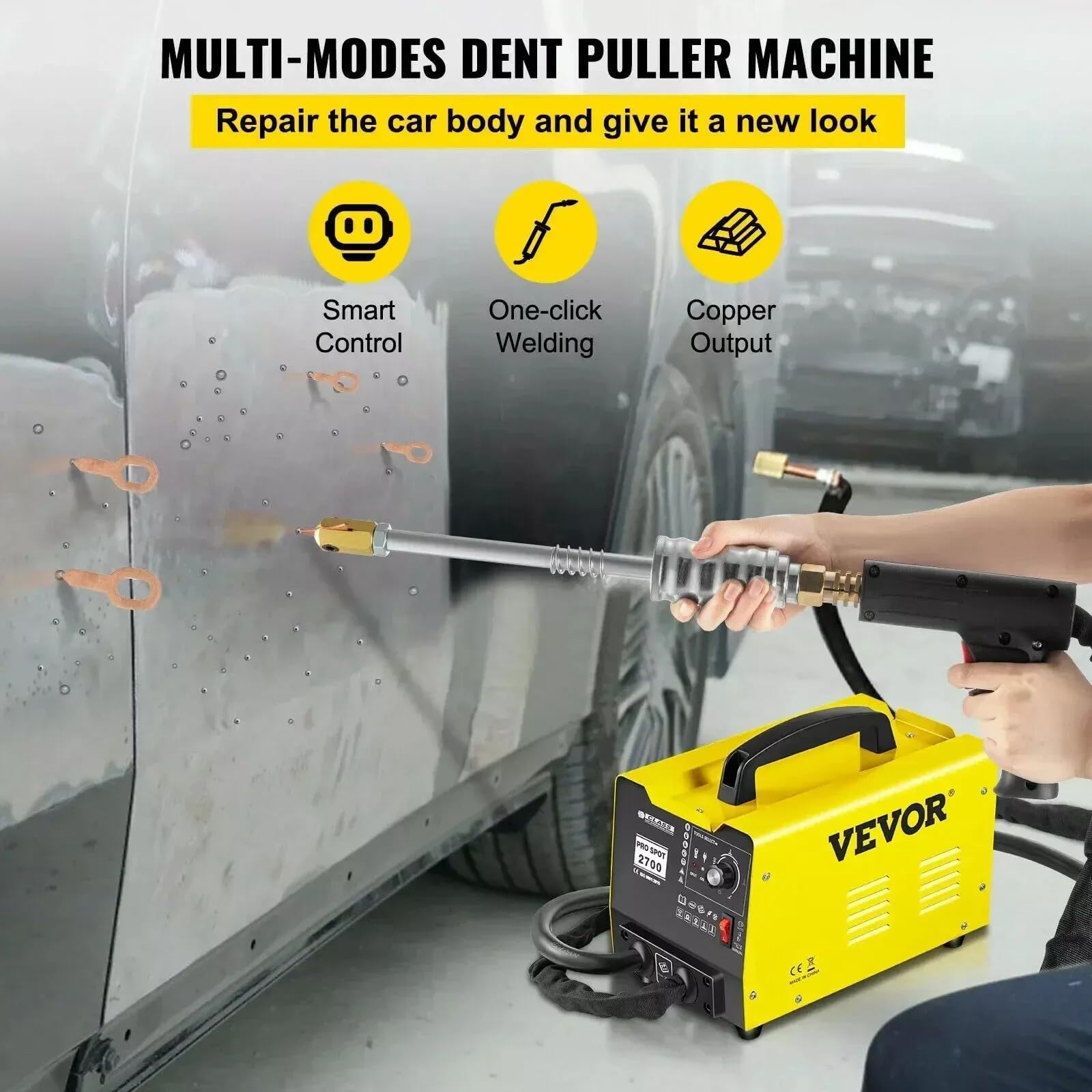 Macchina Di Saldatura 220v 2KW Dent Puller saldatrice a punti A Punti per saldatura per riparazione professionale di carrozzeria automobilistica