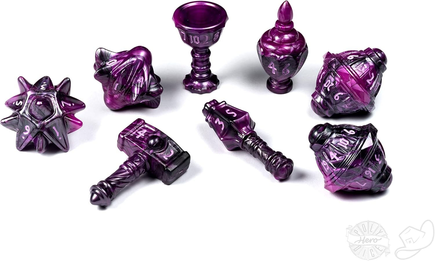 PolyHero Cleric 8 Dice Set (Sunstorm)