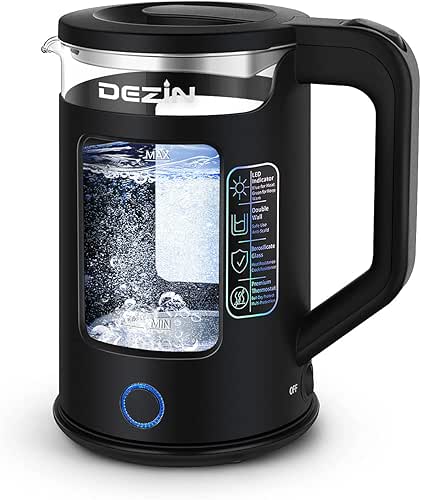Dezin Electric Kettle with Keep Warm Function, BPA Free Window-Glass