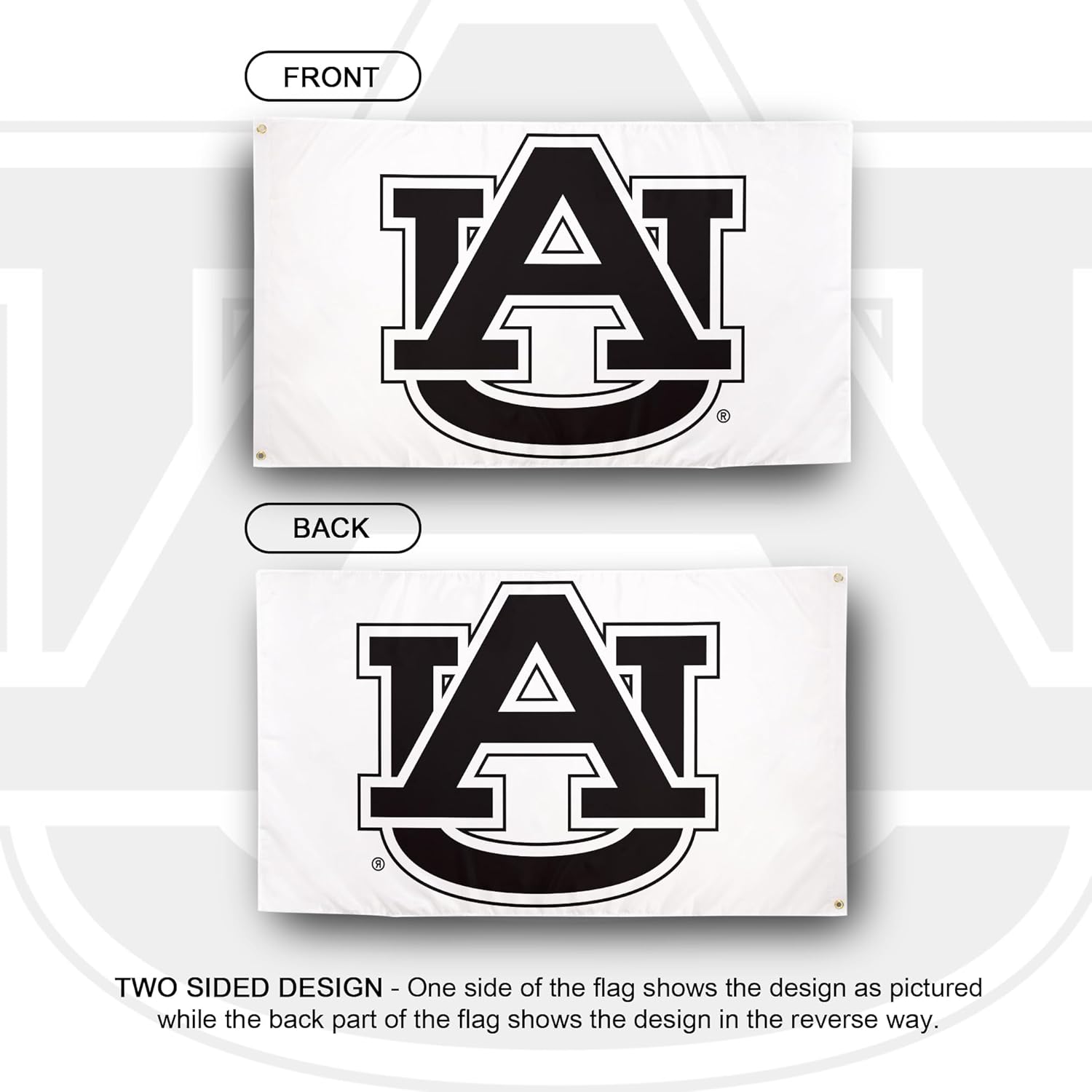 Desert Cactus Auburn University 100% Polyester Indoor Outdoor 3x5 feet Banner Tigers War Eagle (Flag J) - Image 2