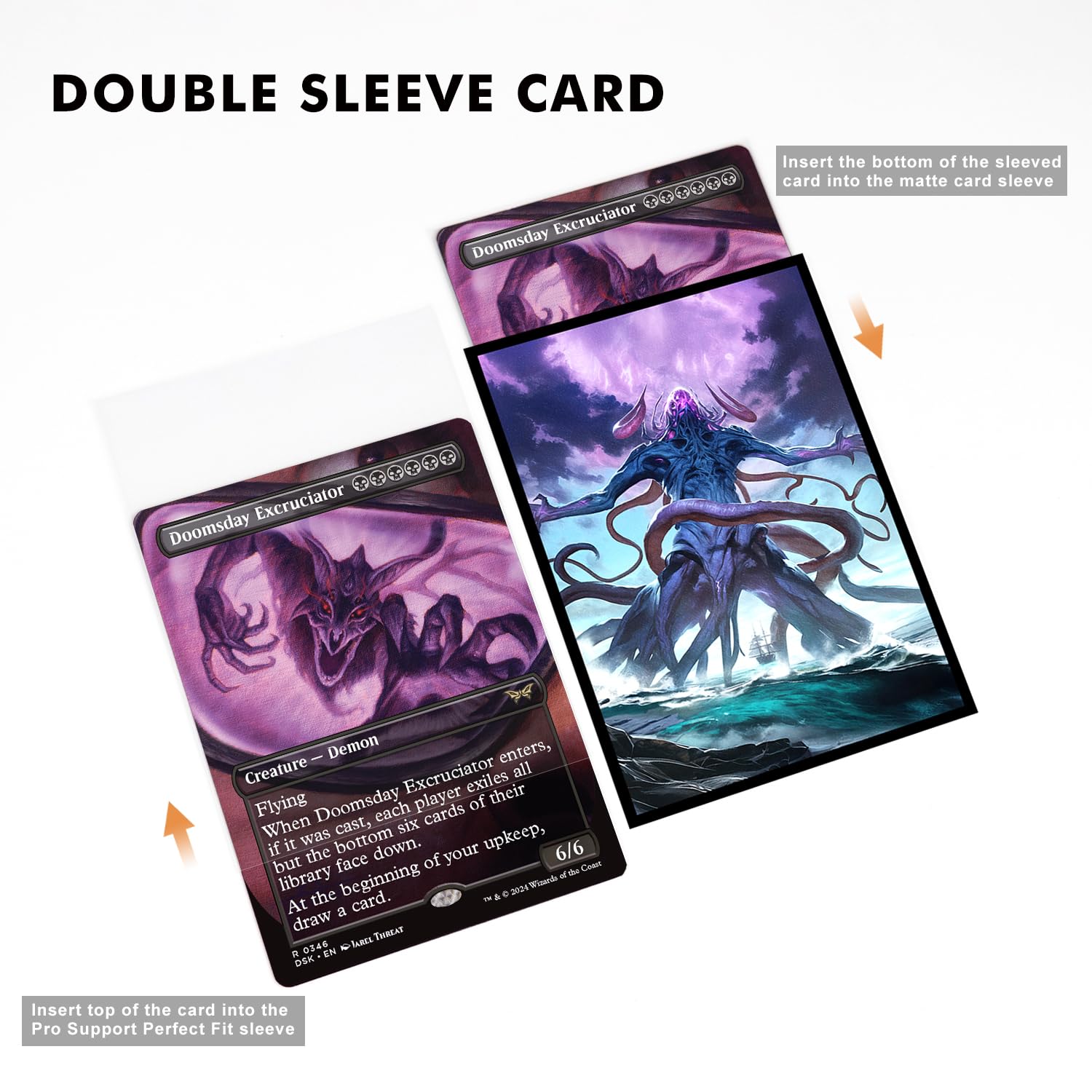 Amazon.com: Katomula 100 MTG Card Sleeves with 100 Inner Sleeve, Textured  Back Art Sleeves, Fit Standard Size Cards