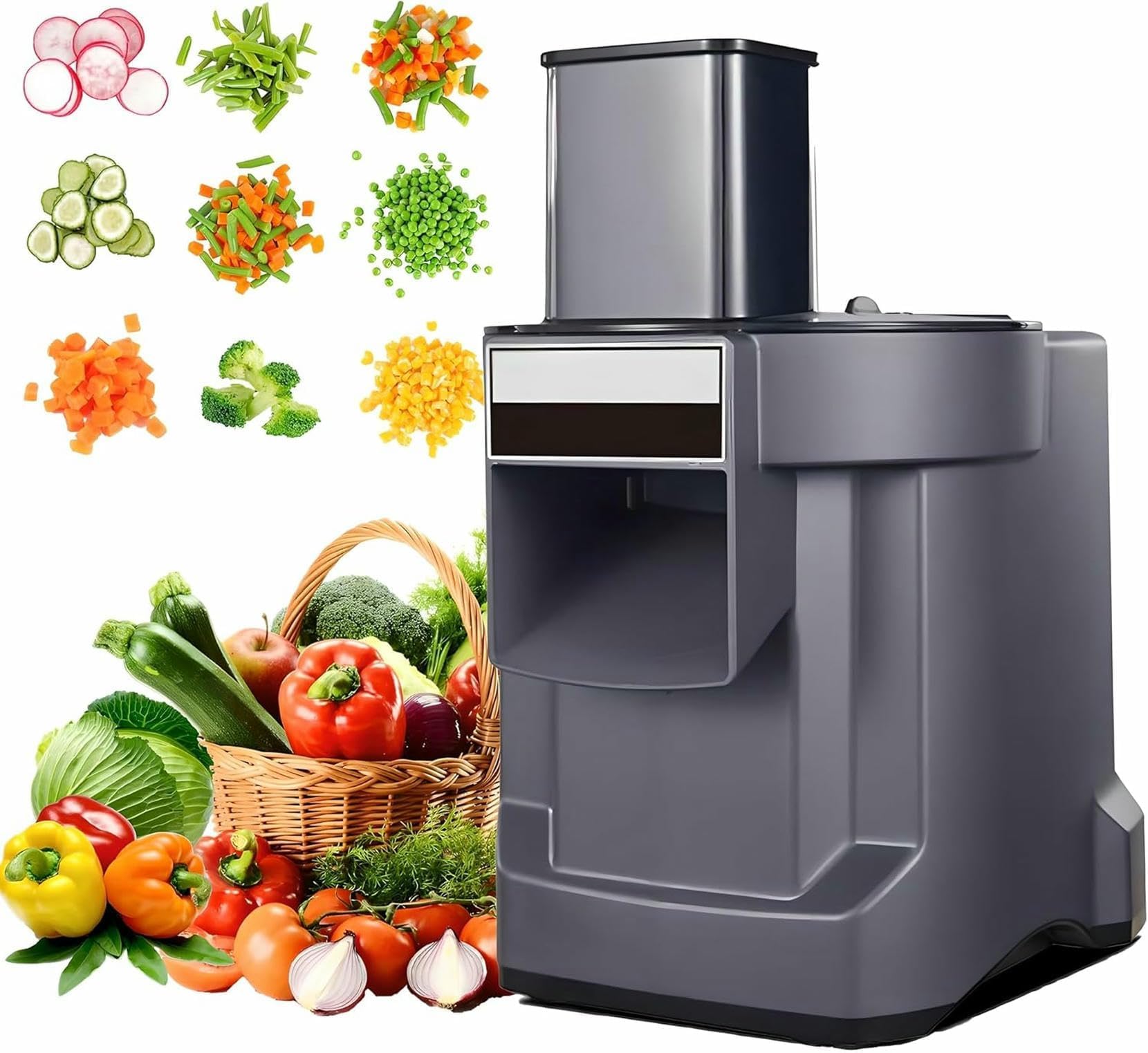 Tritatutto elettrico multifunzione, affettaverdure automatico, con lame in acciaio inox per una preparazione efficiente degli alimenti