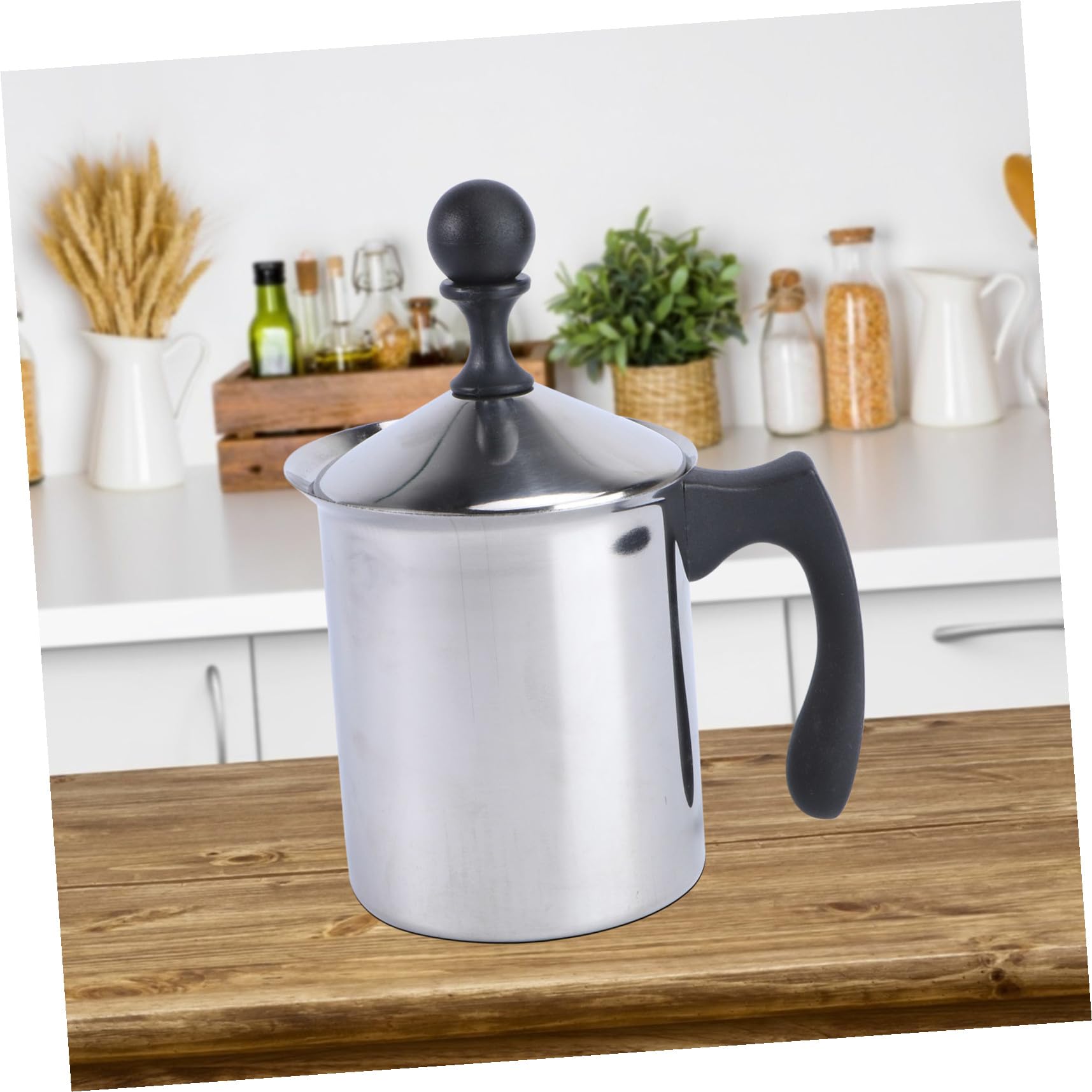 POPETPOP Espumador De Leche Manual Para Café Espumoso De Acero Inoxidable Batidora De Leche Para Capuchino Para Uso El Hogar
