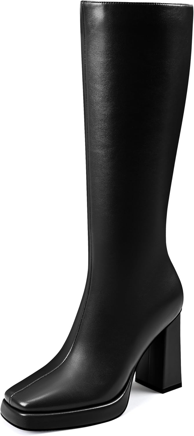 MIRAAZZURRA Women Platform Boots - Knee High Style