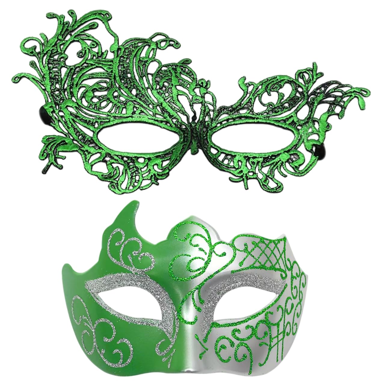 ZQIDDA 2 Pack Masquerade Masks for Couples - Lace & Venetian Mask Set for Women Men, Ideal for Masquerade Ball, Halloween, Mardi Gras, Prom & Cosplay（purple） — image 1