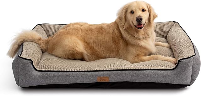 AcornPets B-1503 Deluxe Grey Color Extra Large Dog Bed Cat Pet Pillow Fleece 120 x 90 CM For XL Large Dogs, Using Premium Polyester Fiber and High Count Cotton Fabric, Detachable and Washable
