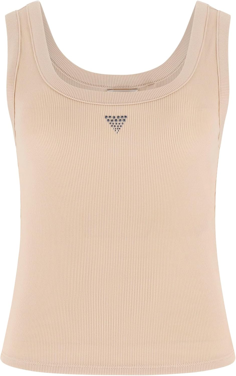 GUESS Womens Eco Sleeveless Triangle Bling Rib Tank - Image 3