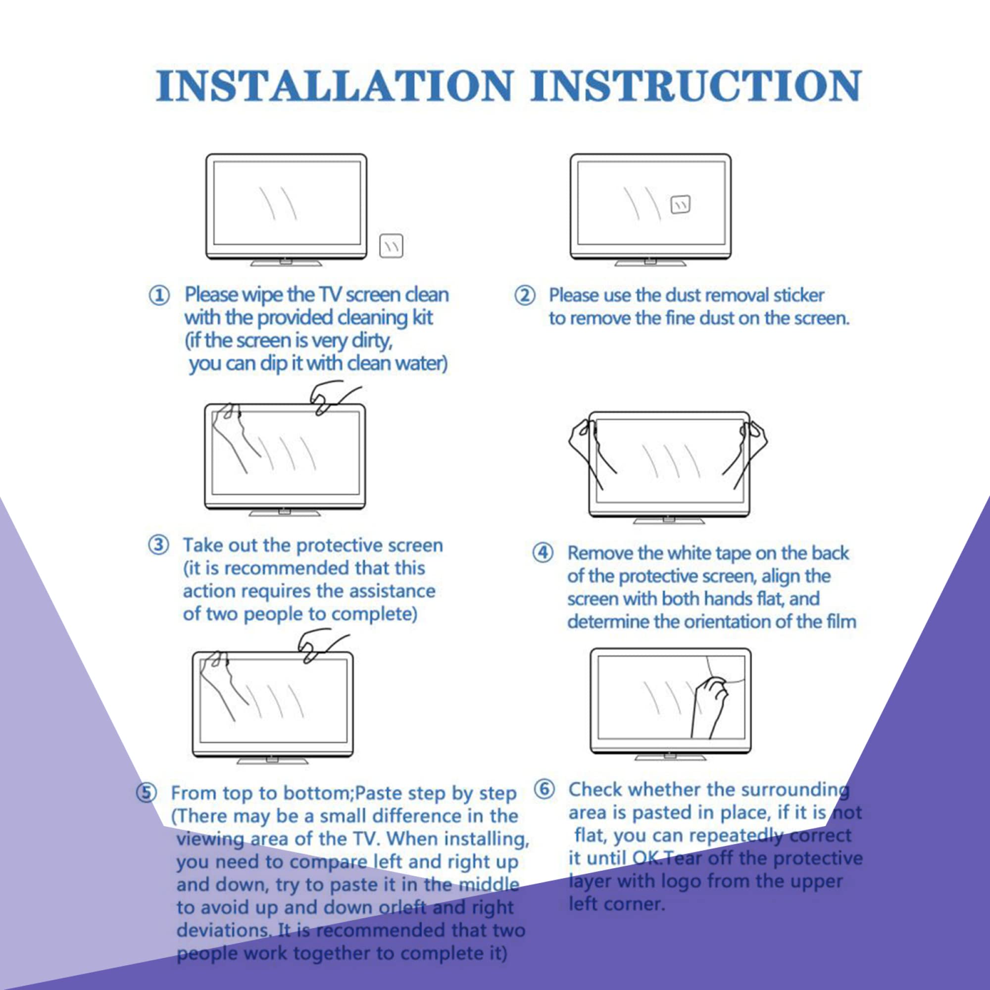 Protectores de Pantalla para televisores, de AntiBlue Light for Pantalla TV antideslumbrante for