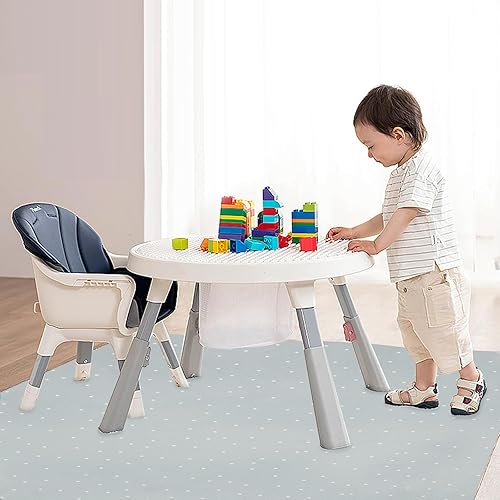 Miniatura 14 de Tapete de salpicaduras de bebé para debajo de la silla alta, paquete de 2, 42 x 42 pulgadas, tapete de salpicaduras para artes, manualidades
