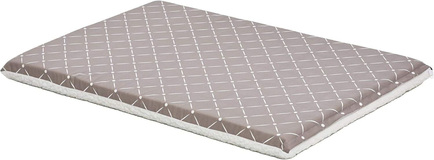 MidWest Homes for Pets Quiet Time Couture Paxton Dog Bed, Blue Diamond Pattern & Fleece with Removable Pillow Cover, Blue Diamond Pattern, 48", XL, Model Number: 40748-BLD