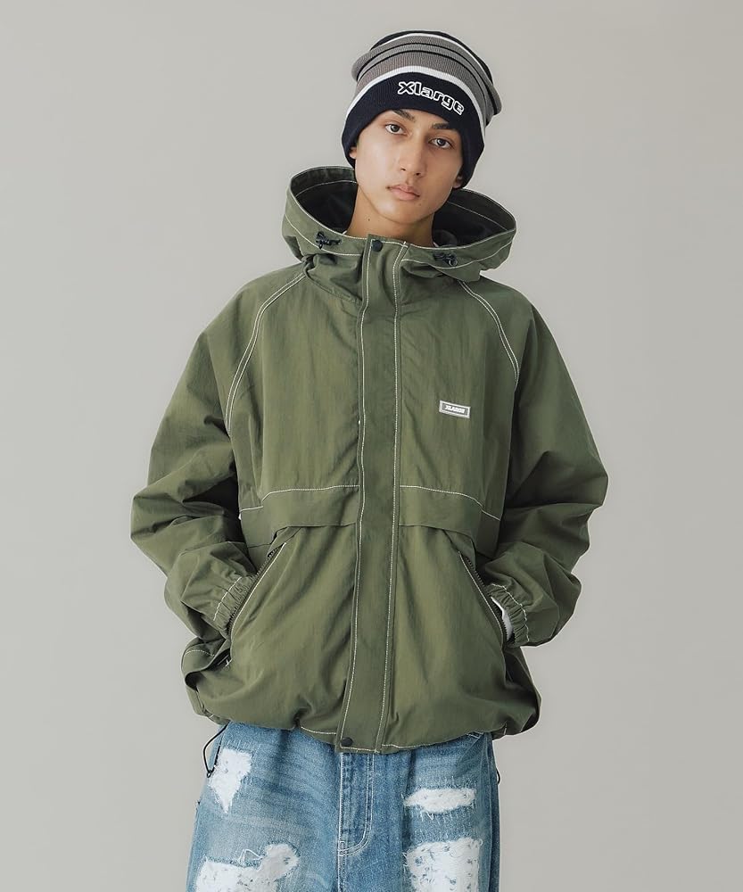 Amazon | [エクストララージ] リップストップフーデットジャケット