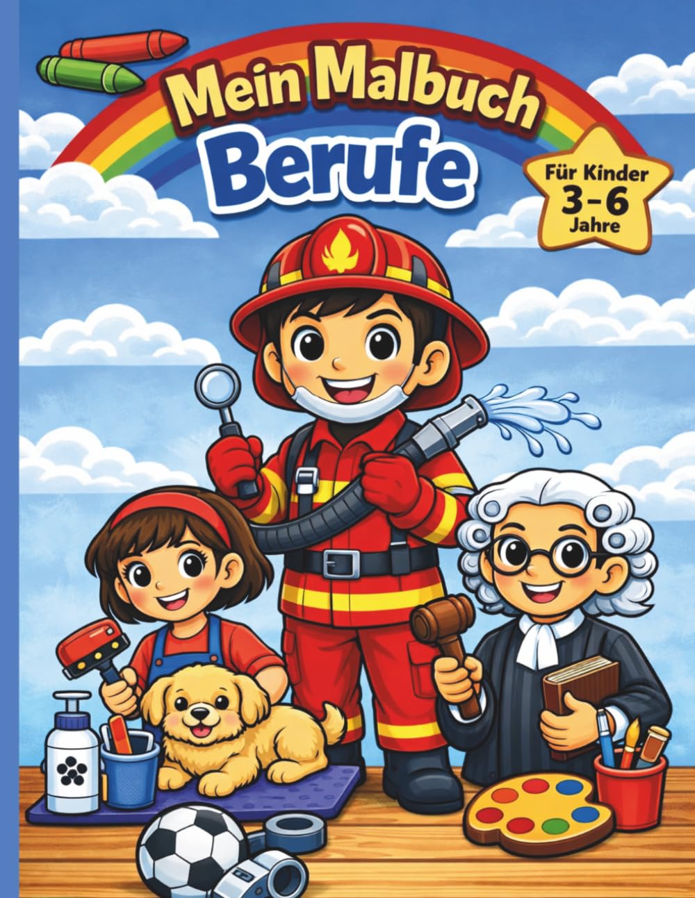 Mein Malbuch Berufe: Ein tolles Ausmalbuch mit Berufen für Kinder von 3 bis 6 Jahren | Spielerisch malen, lernen und entdecken
