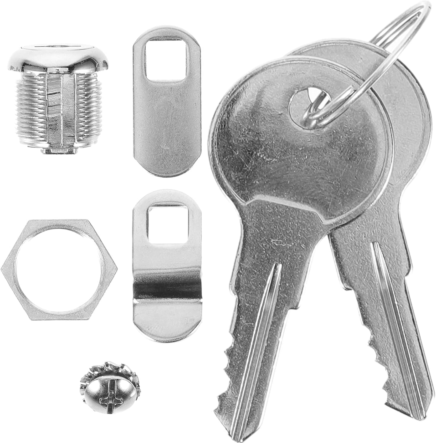 Mailbox Lock and Cabinet Cam Lock with Keys 5/8" Usa-16 Replacement for Rv Storage File Cabinet Toolbox and Mailbox Doors Includes Cylinder and 2 Keys