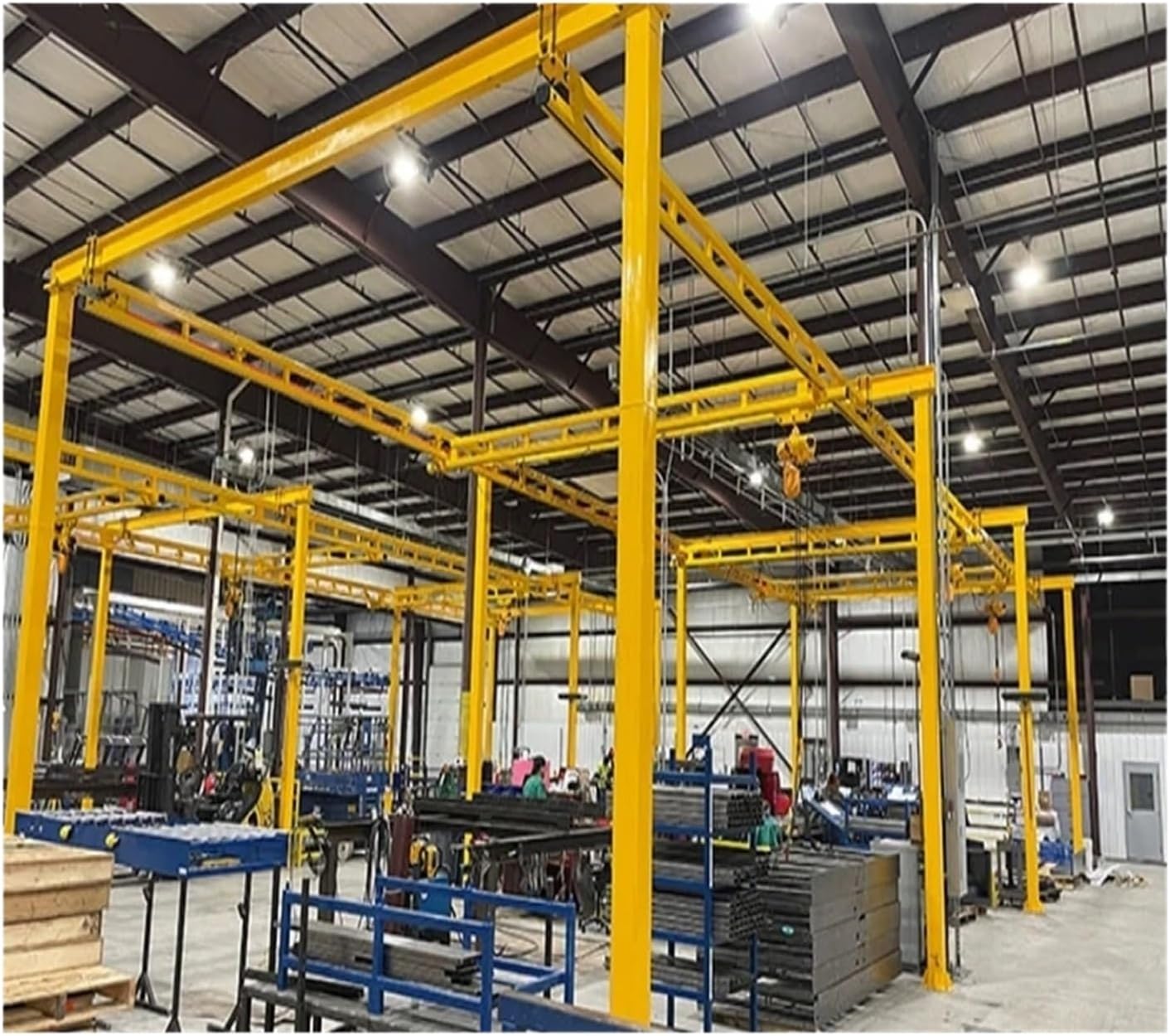 Workstation Suspension Free Standing Bridge Overhead Crane System 500kg 1 Ton 2 3 Mini for Workshop