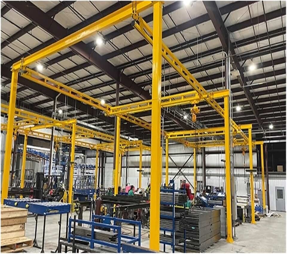 Workstation Suspension Free Standing Bridge Overhead Crane System 500kg 1 Ton 2 3 Mini for Workshop